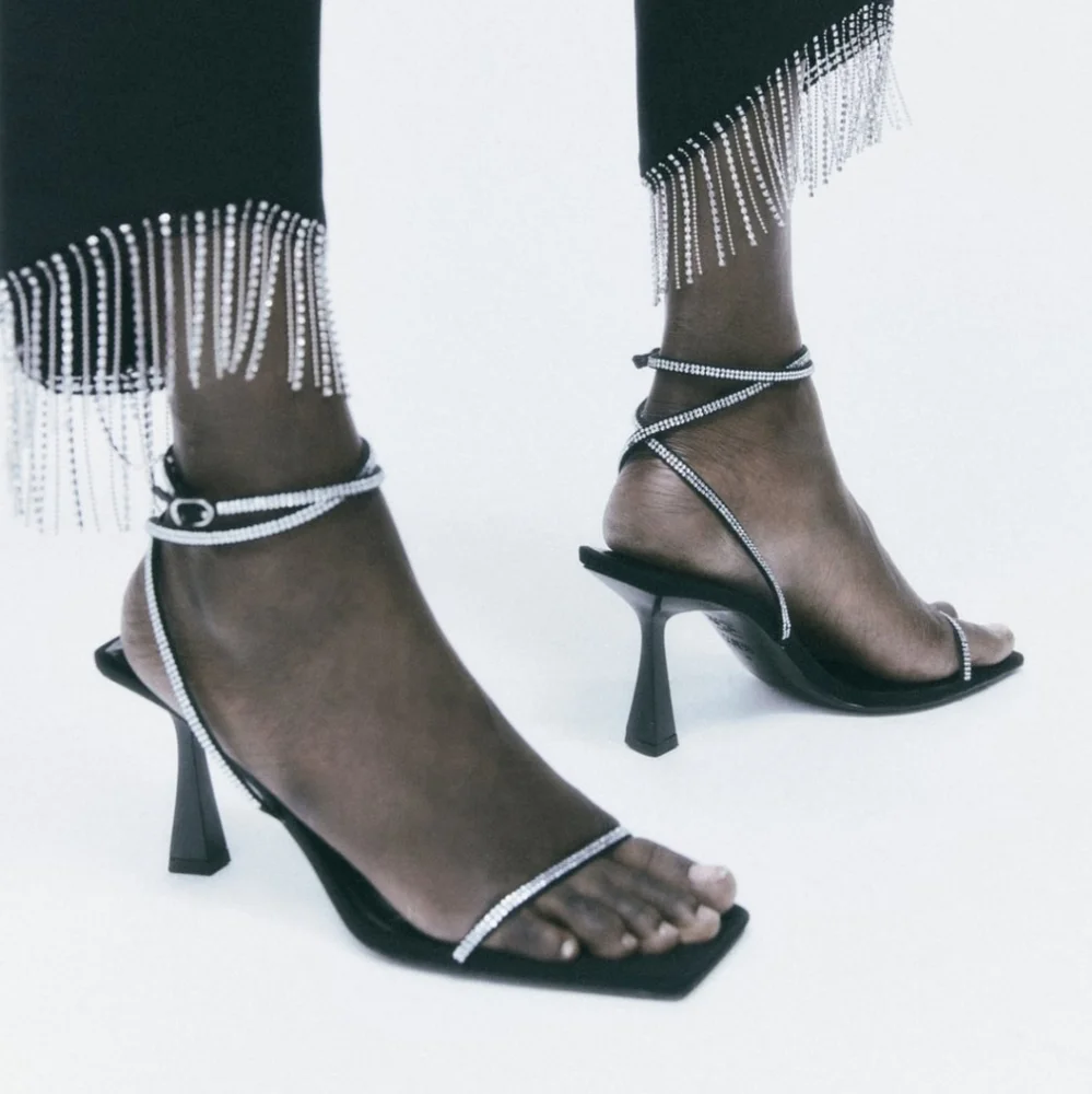 Zara fringe long jumpsuit black Size S
